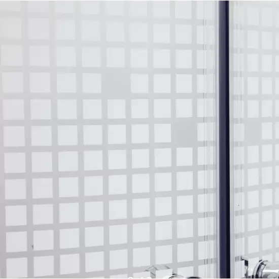 Kabina 90x90x199 prysznicowa z brodzikiem Pixel szkło kratka biała